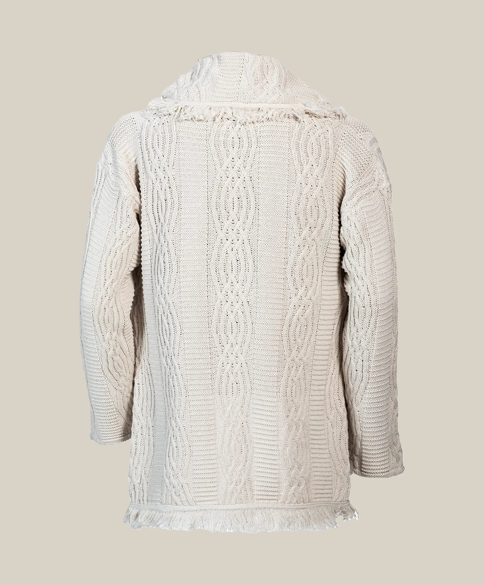 Solstice Ash White V-Neck Heritage Cardigan - Image 3