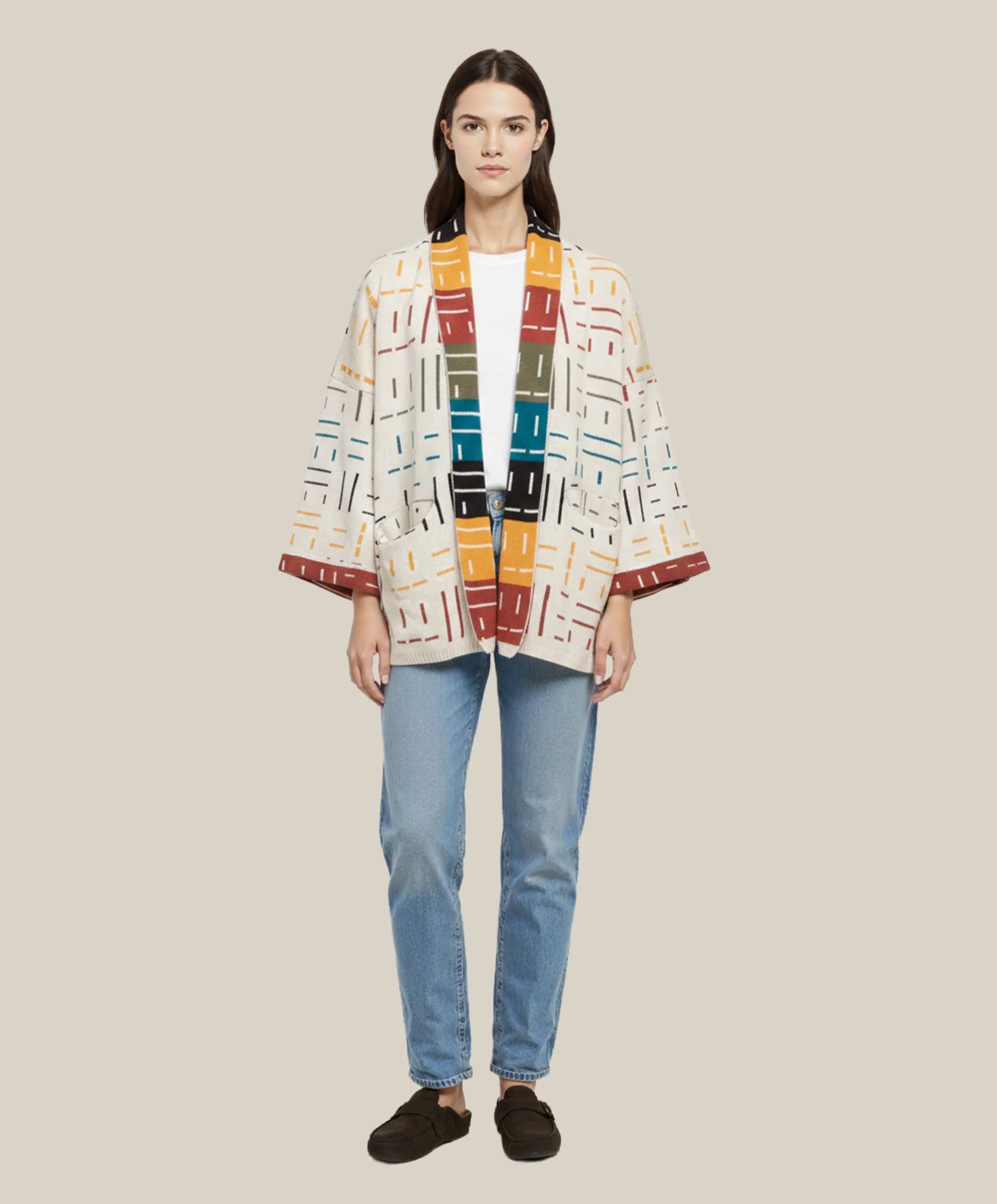 Tonalli Ash & Multicolor Lounge Robe - Image 3